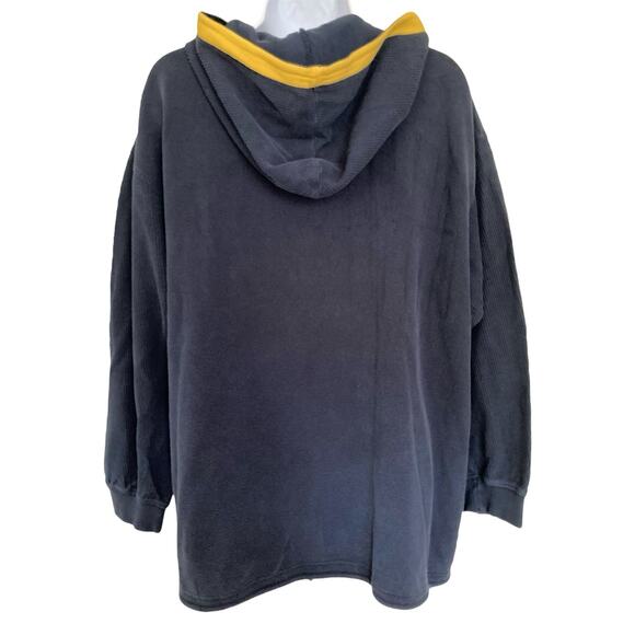 Vintage 90s Liz & Co Nautical Boating Collegiate Preppy Grunge Hooded Shirt OS - Picture 6 of 7